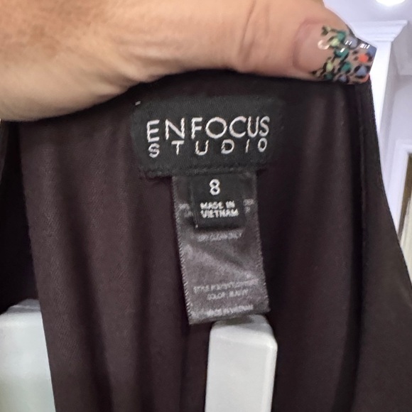 Enfocus Studio Black and White Midi Dress - Picture 2 of 5